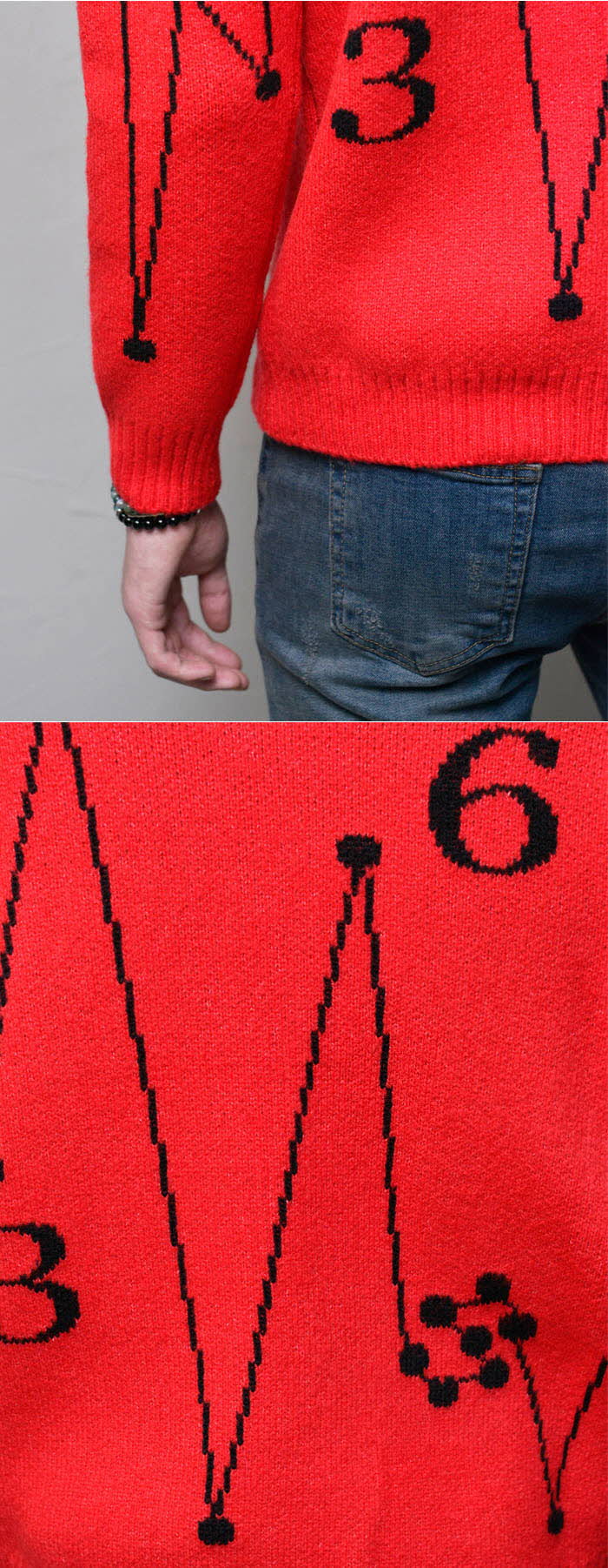 Tops Knits Funky Pattern SweaterKnit 172 GUYLOOK Men's Trendy